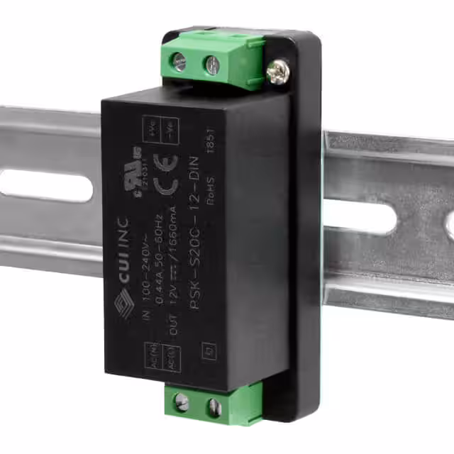 PSK-S20C-12-DIN CUI Inc.  Industrial DIN Rail Power Supplies